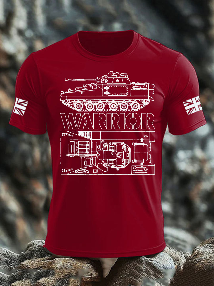 Men's British Veteran imitation cotton short-sleeved T-shirt-2