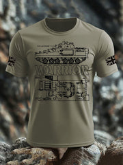 Men's British Veteran imitation cotton short-sleeved T-shirt-3