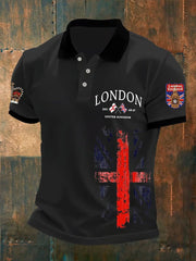 Men's UK Lodon Printed Casual Tops-1