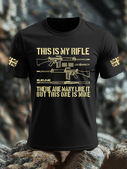 Men's British Veteran imitation cotton short-sleeved T-shirt