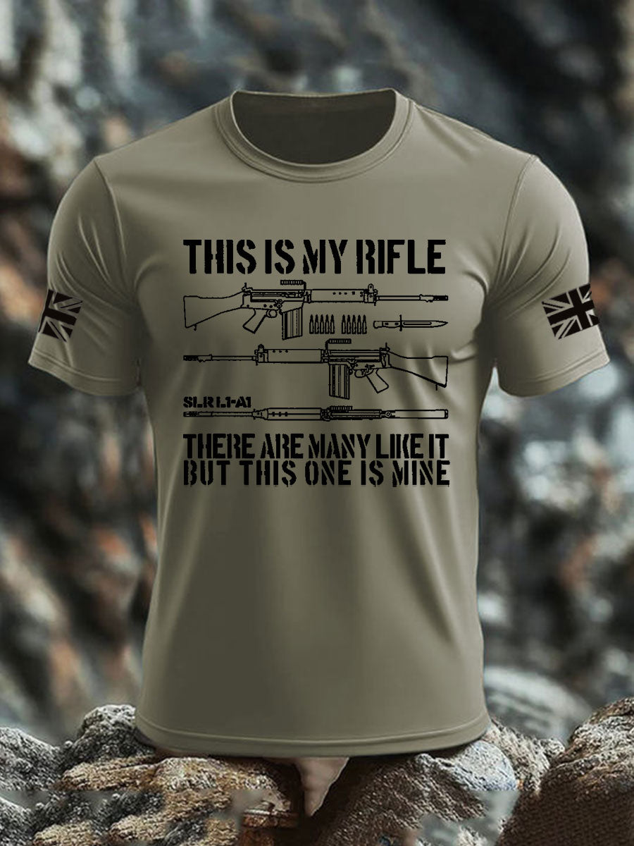 Men's British Veteran imitation cotton short-sleeved T-shirt-3