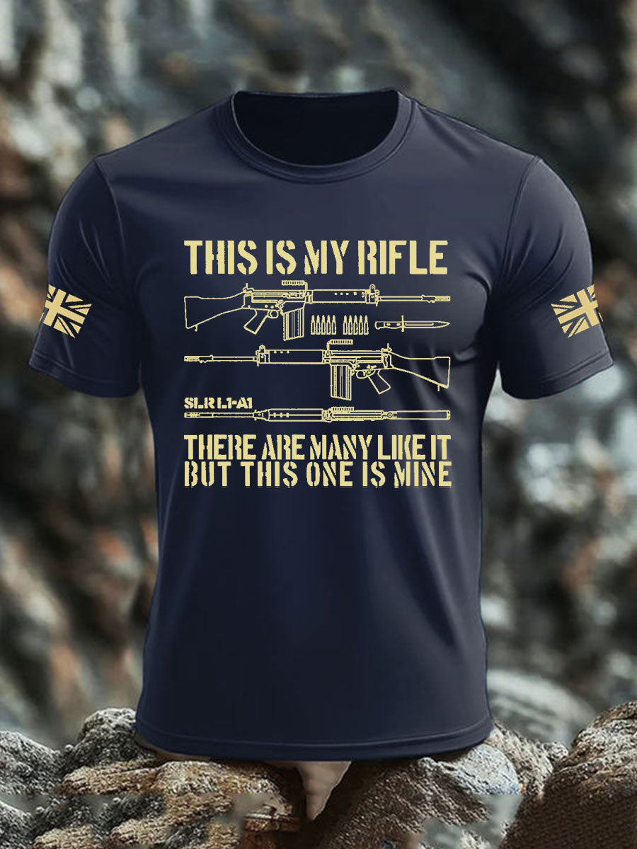 Men's British Veteran imitation cotton short-sleeved T-shirt-1