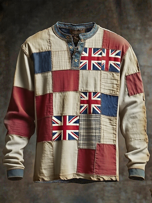 Men's British Flag Printed Casual T-shirt