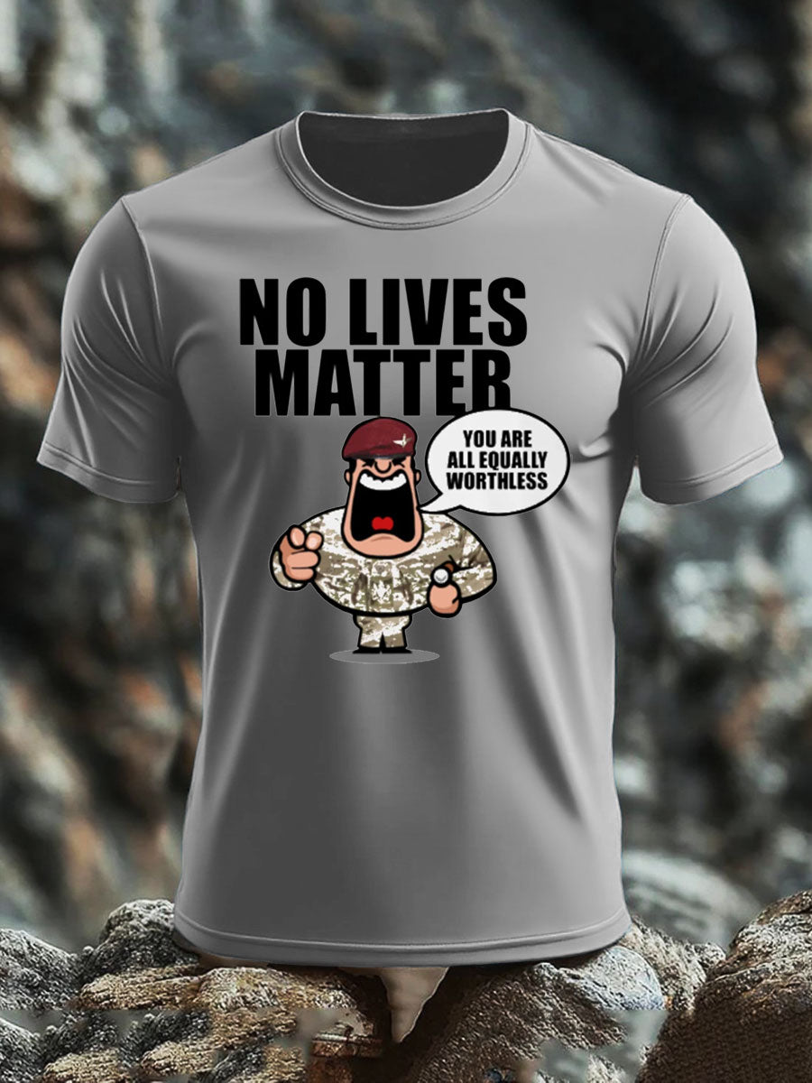 Men's British Veteran imitation cotton short-sleeved T-shirt-4