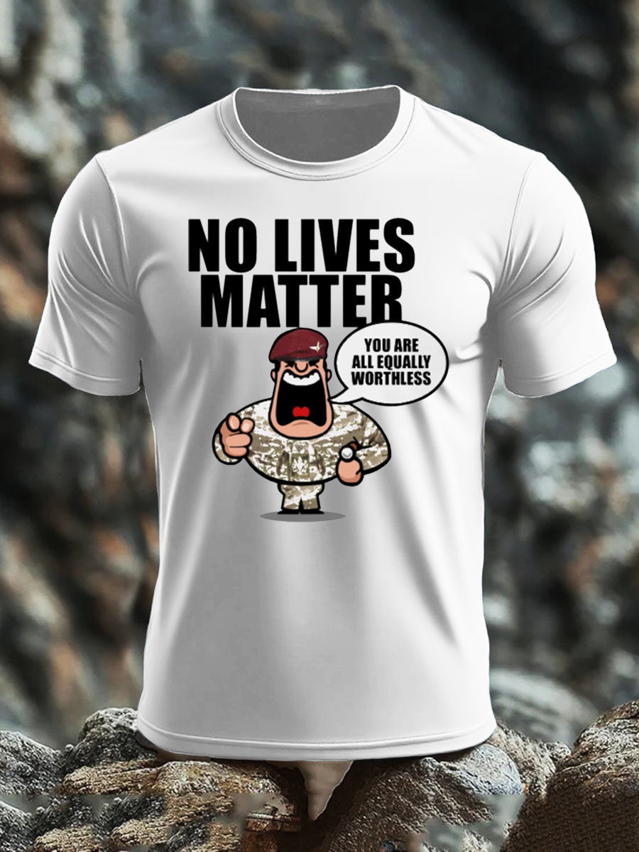 Men's British Veteran imitation cotton short-sleeved T-shirt-5