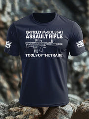 Men's British Veteran imitation cotton short-sleeved T-shirt-1