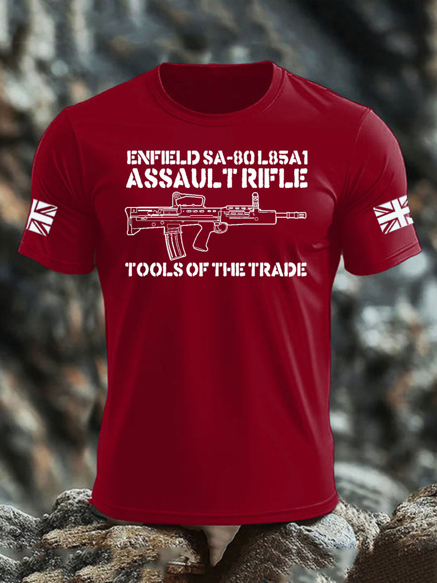 Men's British Veteran imitation cotton short-sleeved T-shirt-2