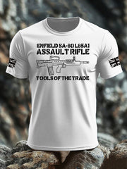 Men's British Veteran imitation cotton short-sleeved T-shirt-5