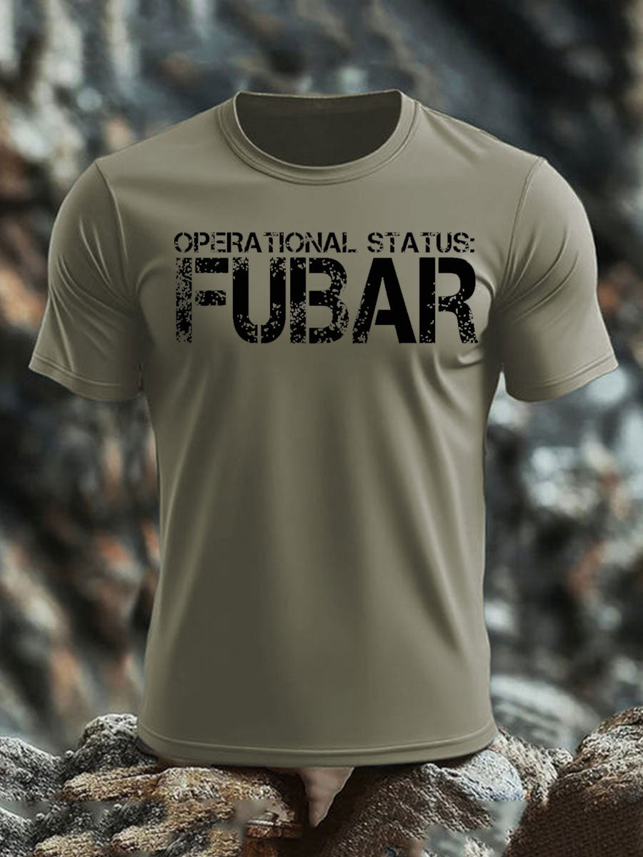 Men's Veteran imitation cotton short-sleeved T-shirt-3