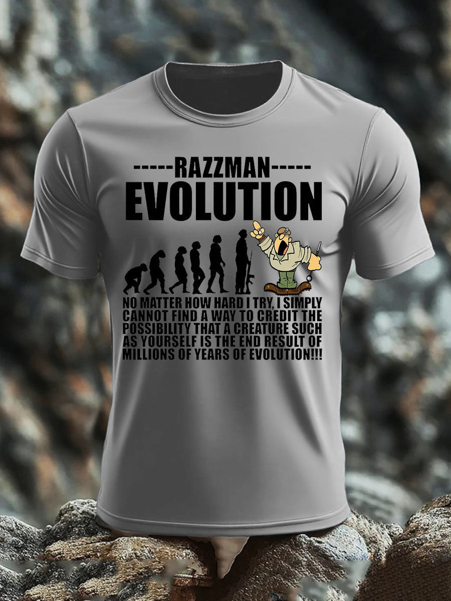 Men's British Veteran imitation cotton short-sleeved T-shirt-4