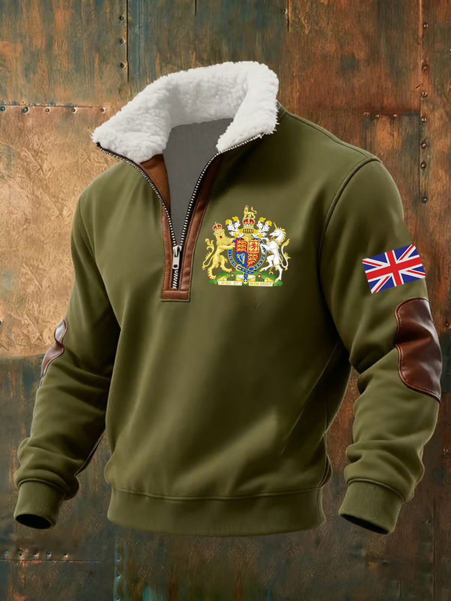 Men's United Kingdom baggy zip-up hoodie-5