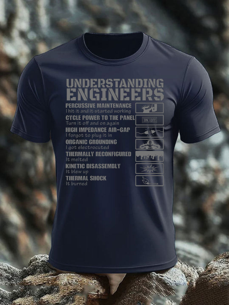 Men's British Veteran imitation cotton short-sleeved T-shirt-1