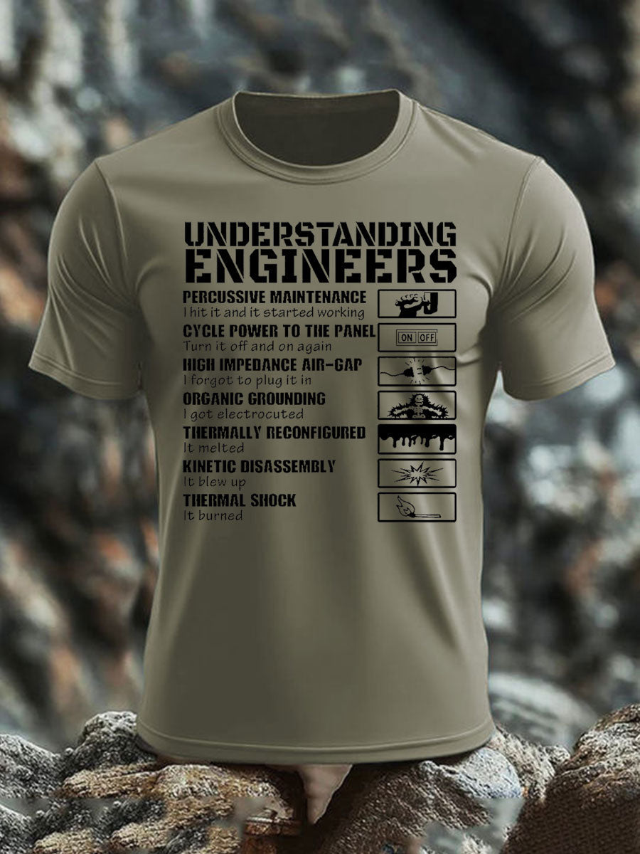 Men's British Veteran imitation cotton short-sleeved T-shirt-3