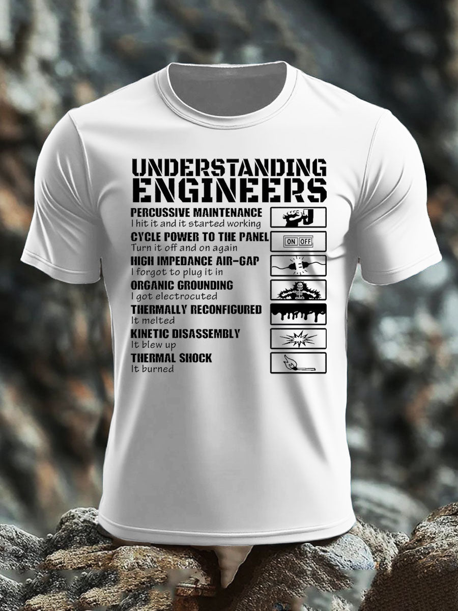 Men's British Veteran imitation cotton short-sleeved T-shirt-5