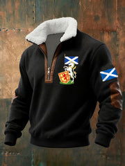 Men's Scottish Unicorn baggy zip-up hoodie-2