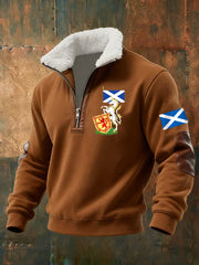 Men's Scottish Unicorn baggy zip-up hoodie-3