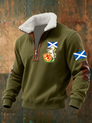Men's Scottish Unicorn baggy zip-up hoodie-4