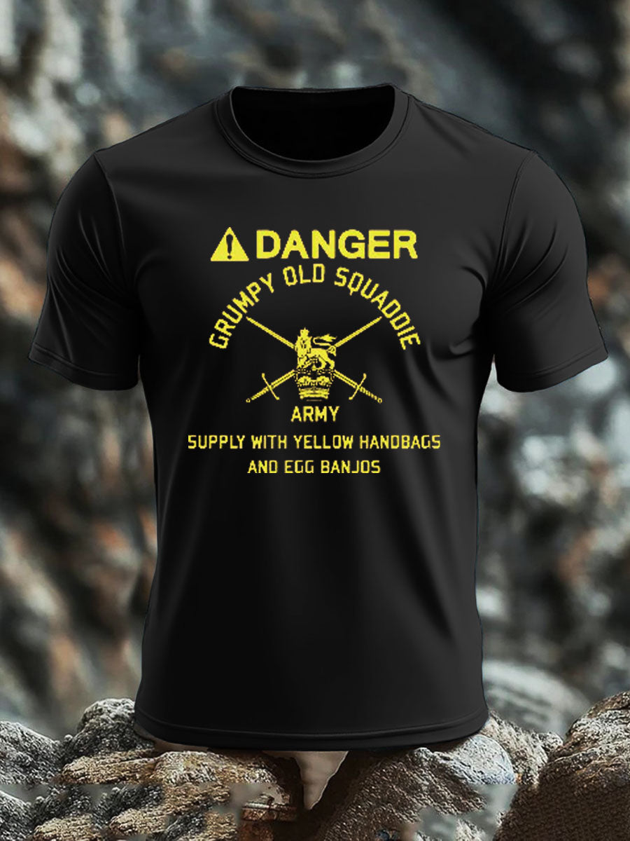 Men's British Veteran imitation cotton short-sleeved T-shirt