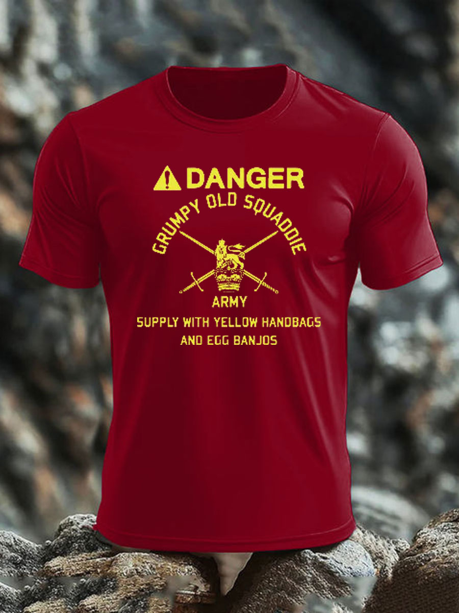 Men's British Veteran imitation cotton short-sleeved T-shirt-2