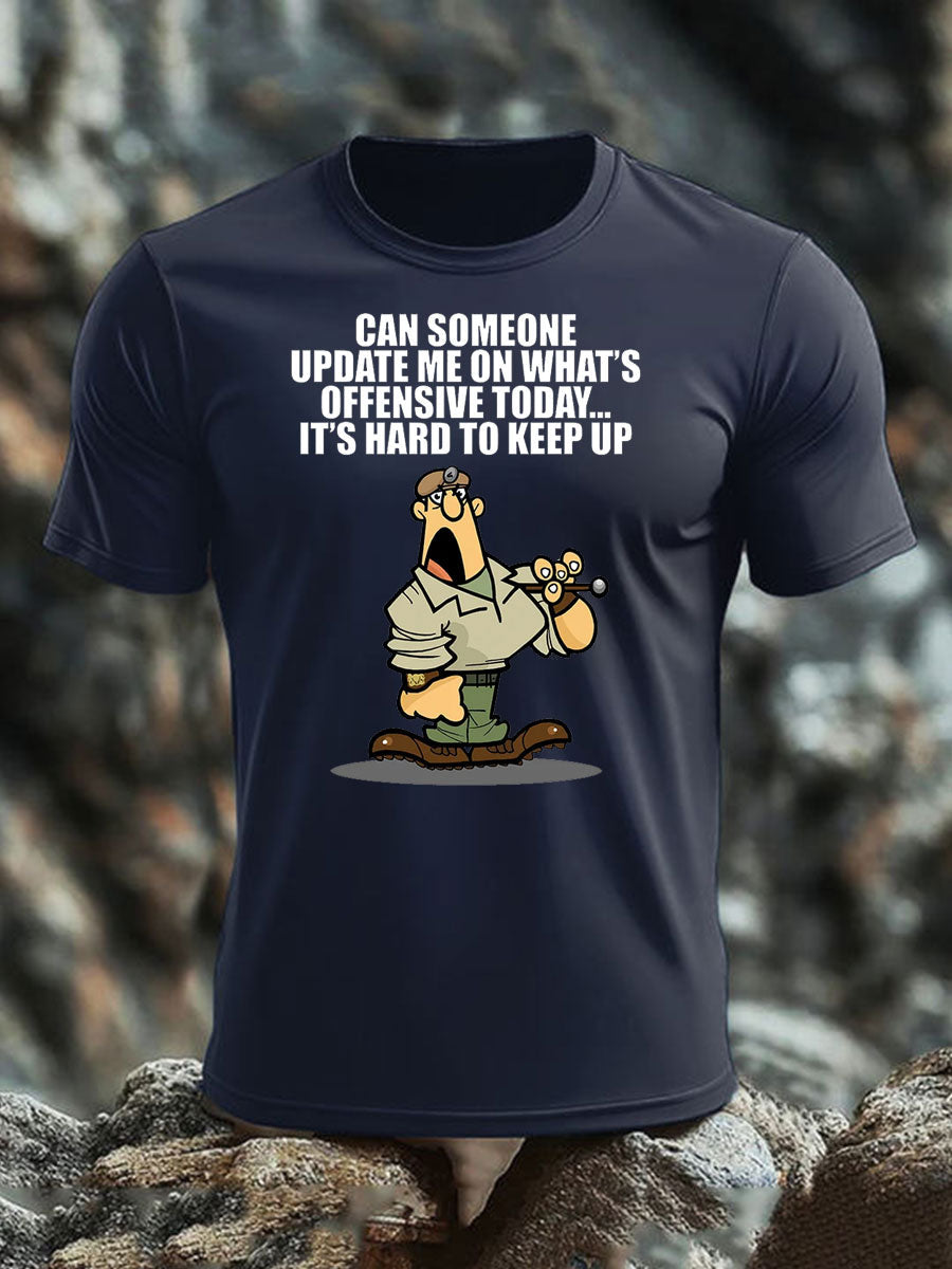 Men's British Veteran imitation cotton short-sleeved T-shirt-1