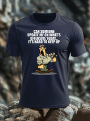 Men's British Veteran imitation cotton short-sleeved T-shirt-1