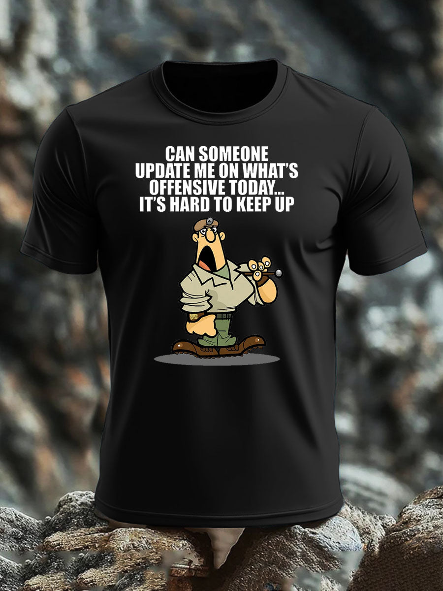 Men's British Veteran imitation cotton short-sleeved T-shirt