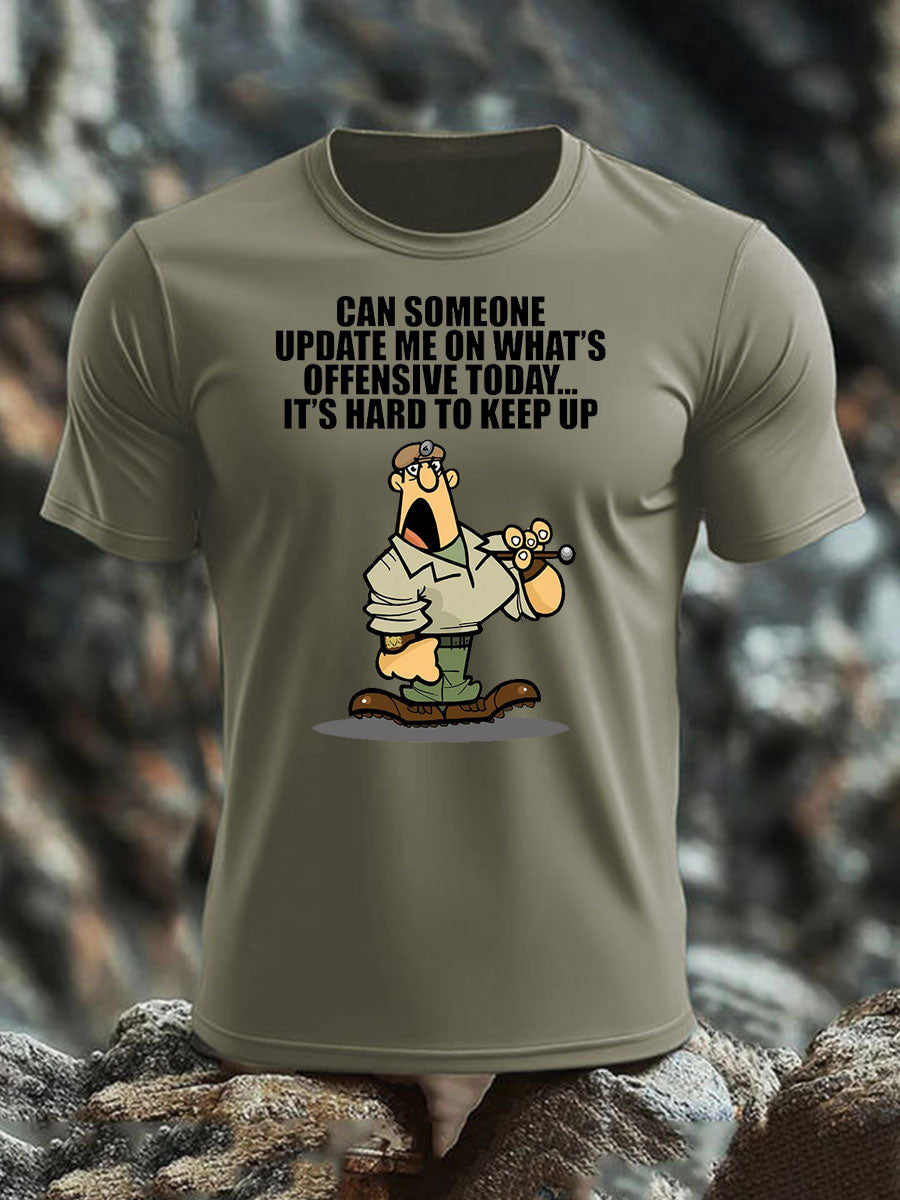 Men's British Veteran imitation cotton short-sleeved T-shirt-3