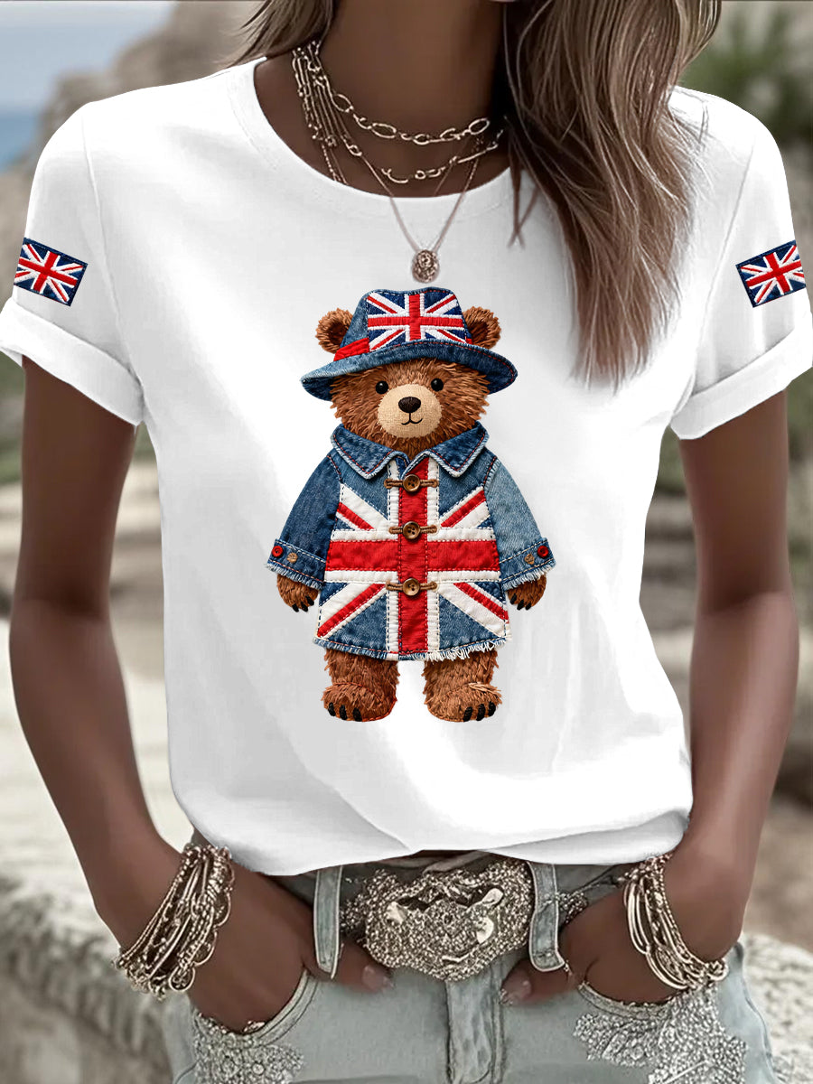 Women's British style Printed T-shirt
