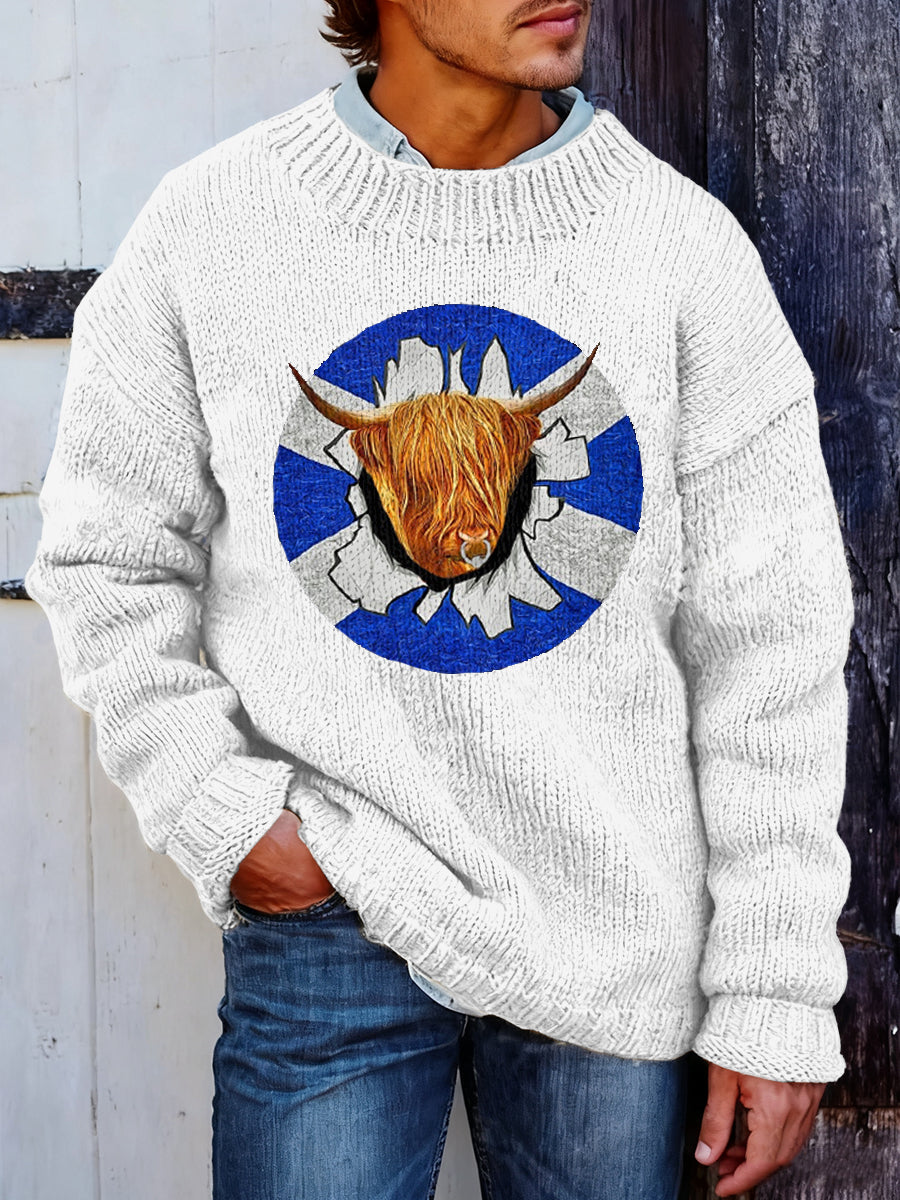 Men's Scotland Highland Cow Sweater-1