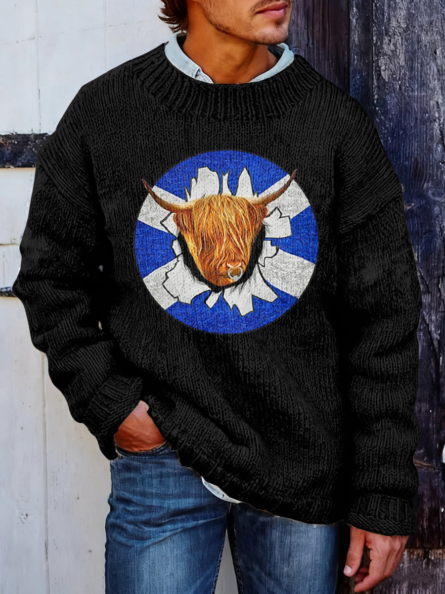 Men's Scotland Highland Cow Sweater-2