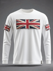 Men's British Flag Printed long sleeve round neck T-shirt-2