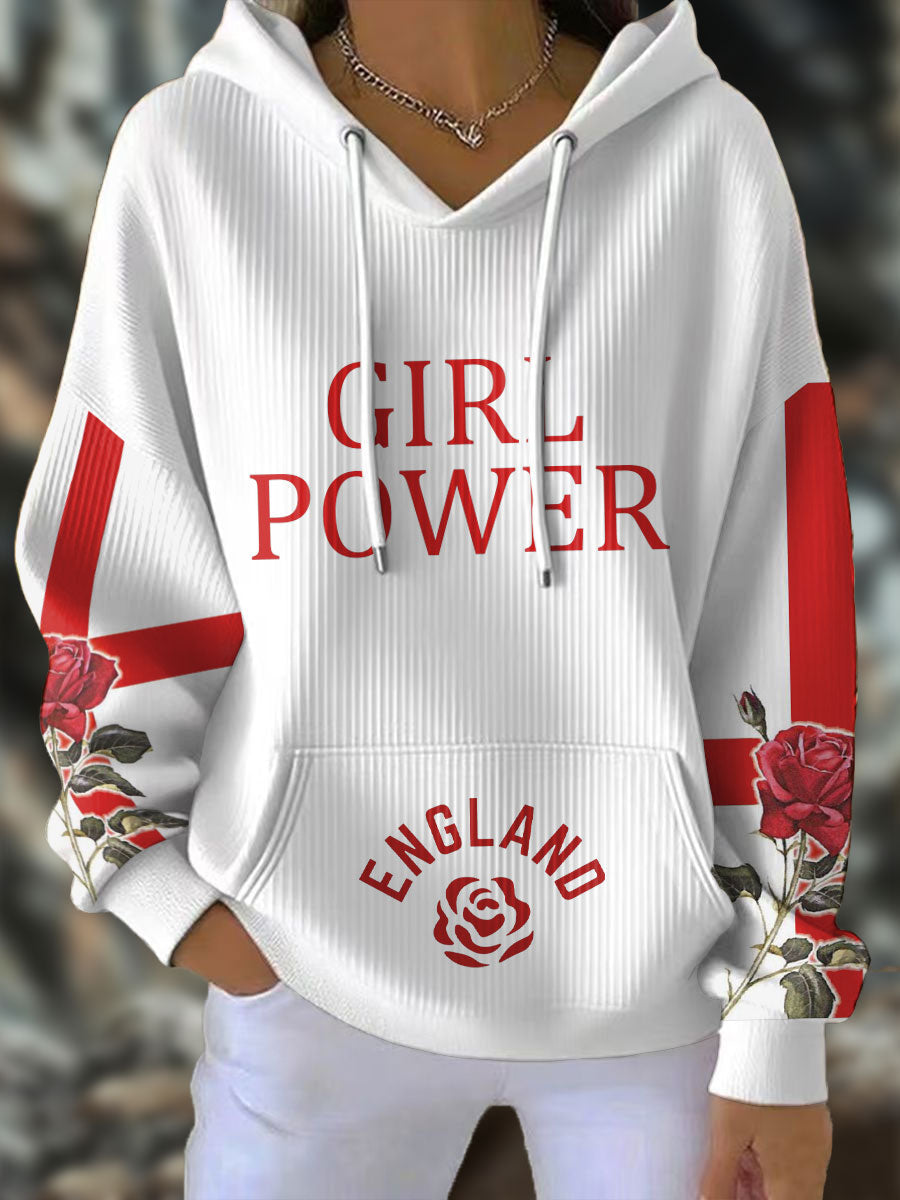 Women's England Rugby Lover Printed Hoodie