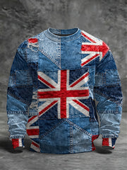 Men's British Flag Crew Neck Sweatshirt