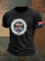 Men's British Veteran imitation cotton short-sleeved T-shirt-1