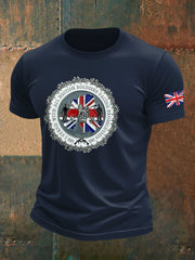 Men's British Veteran imitation cotton short-sleeved T-shirt-2
