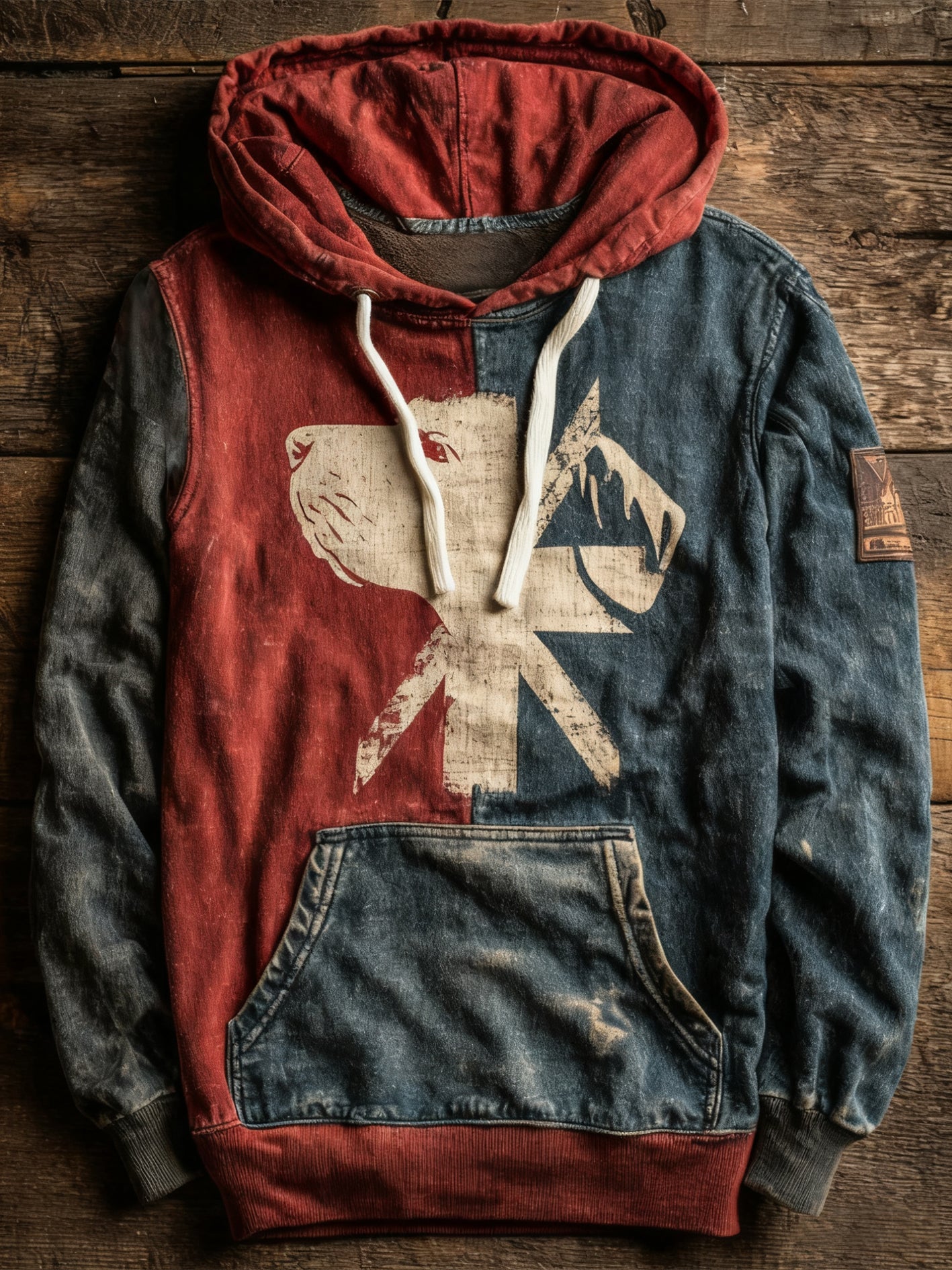 Men's British Flag Printed Casual Hoodie