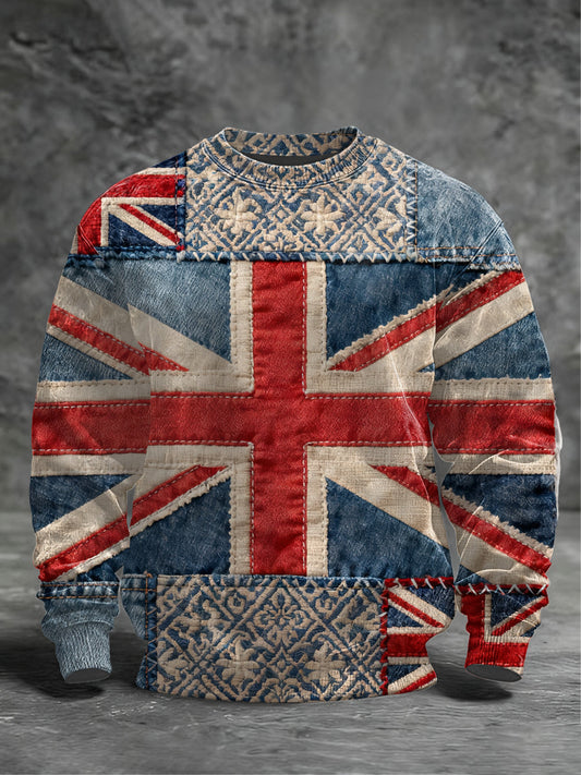 Men's British Flag Crew Neck Sweatshirt