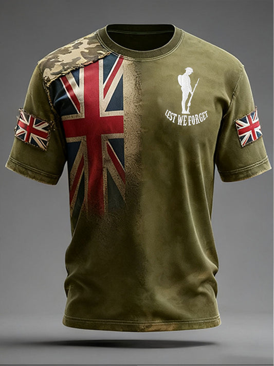 Men's Remembrance Day Lest We Forget Short Sleeves T-shirt