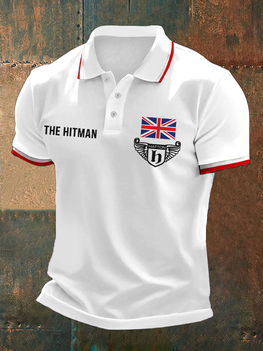 Men's Hitman Boxing Lover Printed Casual Tops-2