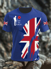 Men's Remembrance Day Lest We Forget Short Sleeves T-shirt-3