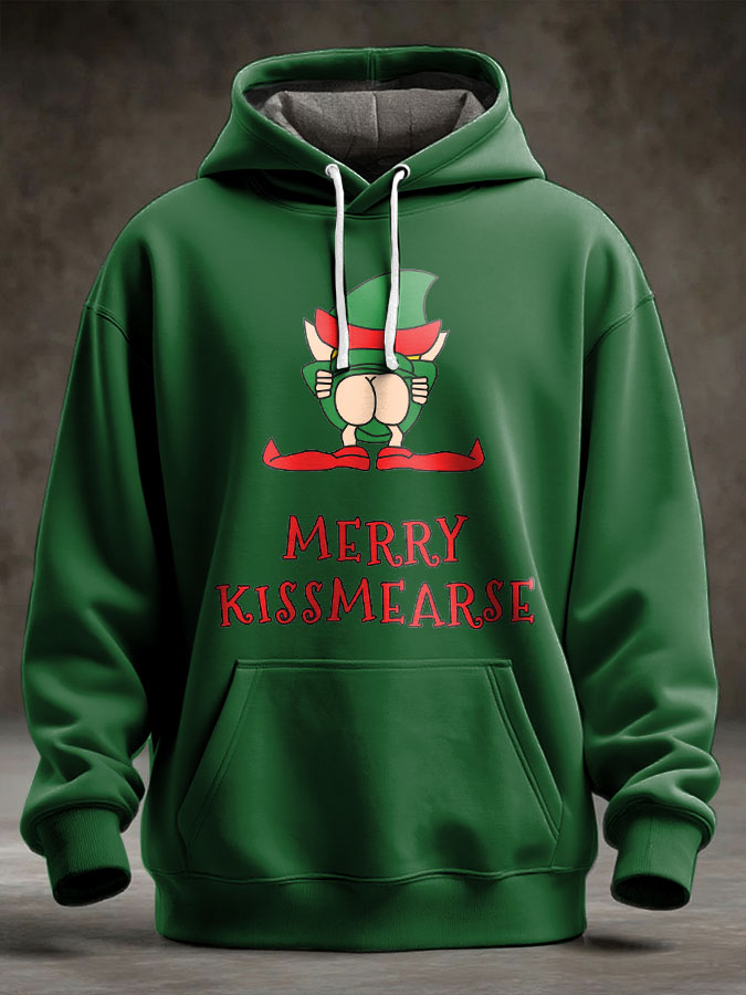 Unisex UK Flag Christmas Santa Printed Hoodie