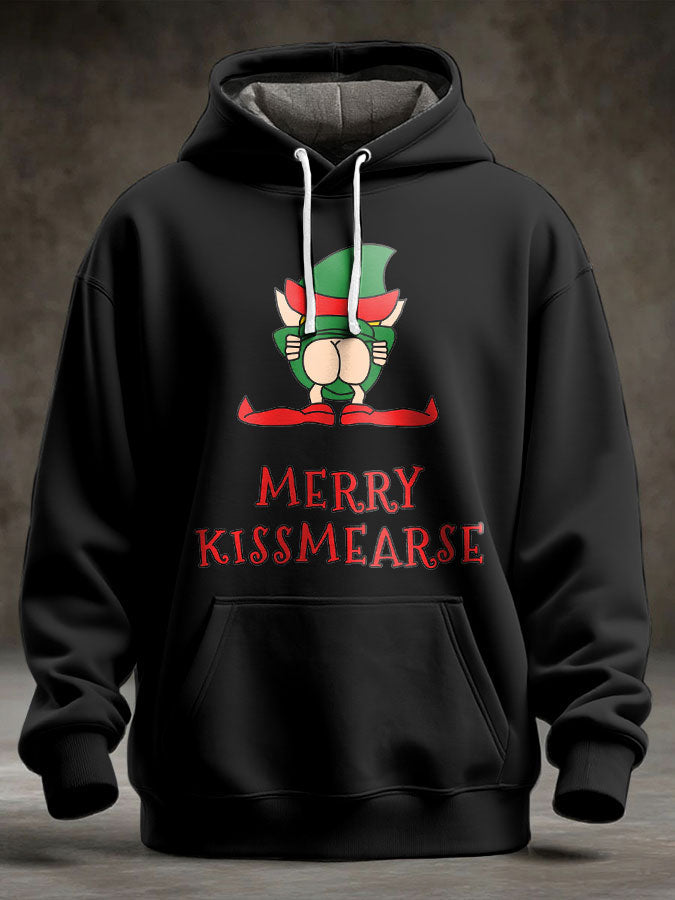 Unisex UK Flag Christmas Santa Printed Hoodie-1