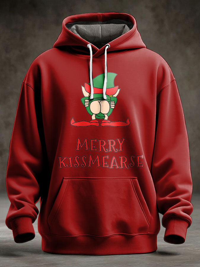 Unisex UK Flag Christmas Santa Printed Hoodie-4