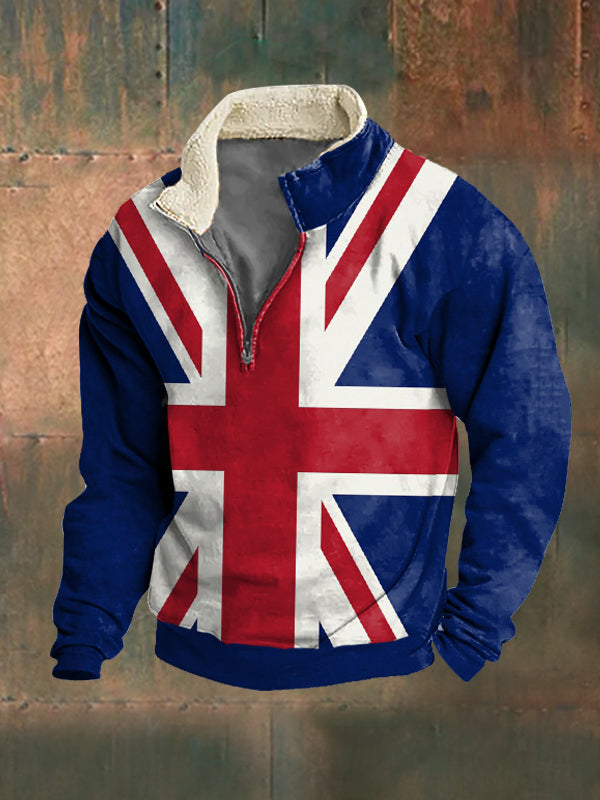 Men's Union Jack Baggy Zip-up Hoodie