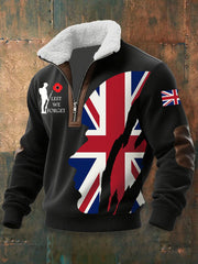 Men's Remembrance Day Lest We Forget aggy Zip-up Hoodie-1