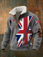 Men's Remembrance Day Lest We Forget aggy Zip-up Hoodie-2