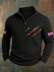 Men's UK Flag Art Printed Casual Tops-1