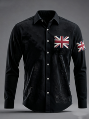 Unisex British Flag Patchwork Printed Shirt-2