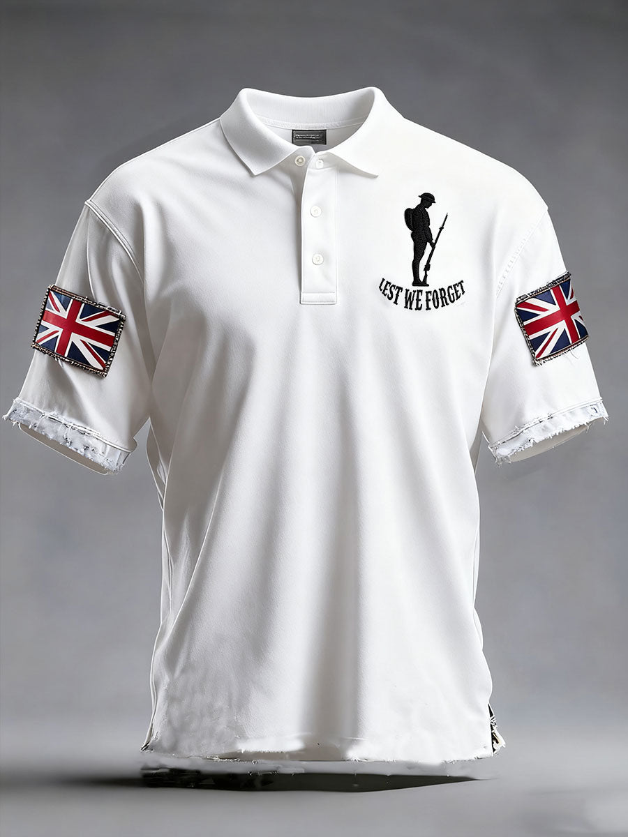 Men's Remembrance Day Lest We Forget Polo Shirt-2