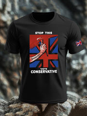 Men's Stop this Vote Conservative imitation cotton short-sleeved T-shirt